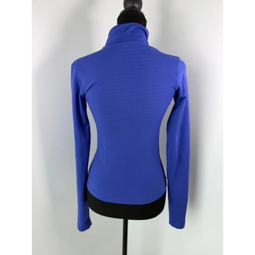 Nike Purple Blue Dri-Fit Compression Quarter Zip Pullover Top Running Workout XS